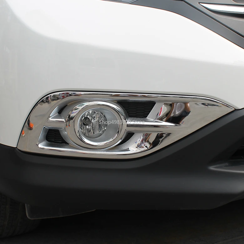 2 шт. для Honda CRV CR-V 2012 2013 ABS Хромированная передняя противотуманная фара крышка роскошные высококачественные аксессуары наклейка на автомобиль аксессуары