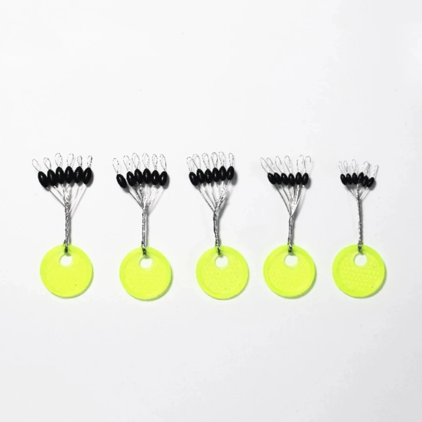 60pcs Fishing Float Bobber Rubber Space Beans Sea Carp Fly Fishing Oval Stopper fishing tools fishing tool fishing accessories fishing float fishing tackle