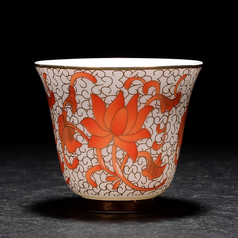 Tazas de ceramica creativas Хризантема чай украшения дома аксессуары чайная чашка набор чашка и блюдце набор и блюдца Цзиндэчжэнь