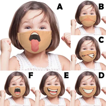

Mask for face Kids Face mask washable Funny face mask protective Children Anti-Dust Sand Exhaust Sunscreen facemask