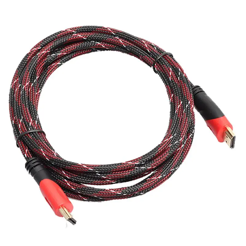 Позолоченный hdmi кабель HD видео кабель аудио кабель hdmi кабель двухцветный режим красный и черный сеть