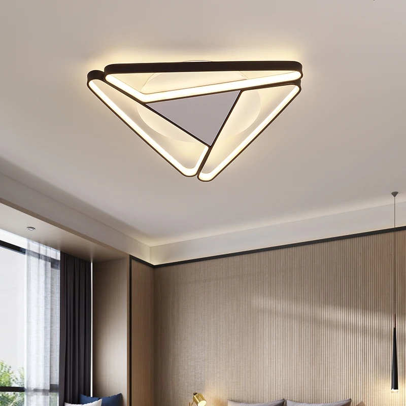 Ceiling Mount Modern Led Chandelier Decoraction Black White Chandelier Lighting For Living room Bedroom Light Fixtures Luminaire