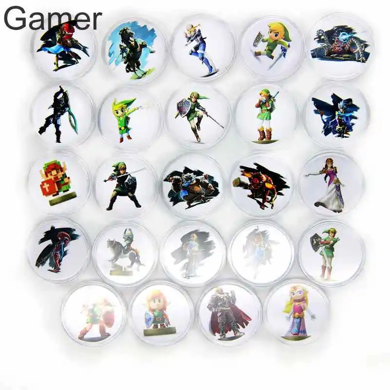 24 шт. изысканные круговые для Amiibo легенда о Зельде дыхание диких NFC игровые карты