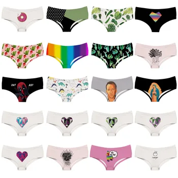 

Plant Heart Spiderman Dessert Printed Seamless Breathable Panties Low-Rise Briefs