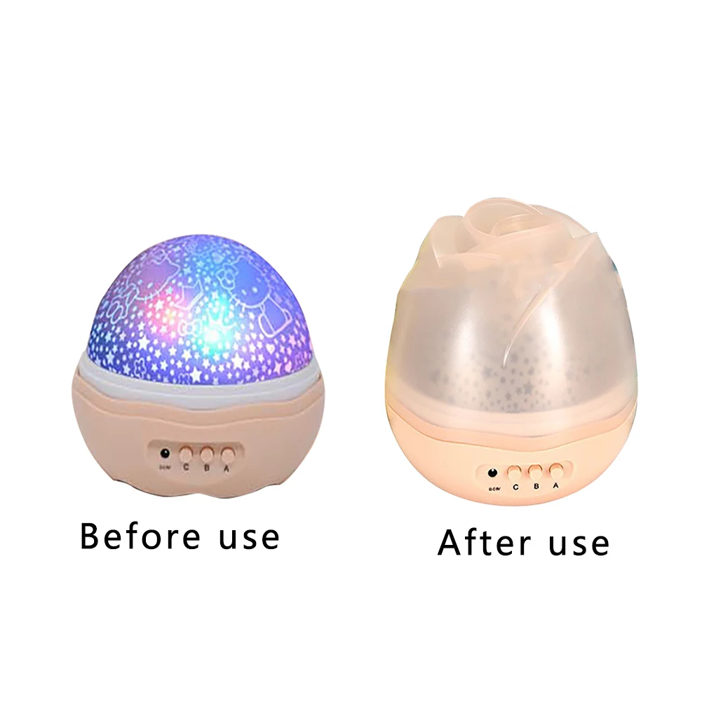 Small Bedsides 360-degree Rotating Star Decorative Kids Projection Lamp Romantic LED Bulb Gift Night Light Toys Bedroom Home