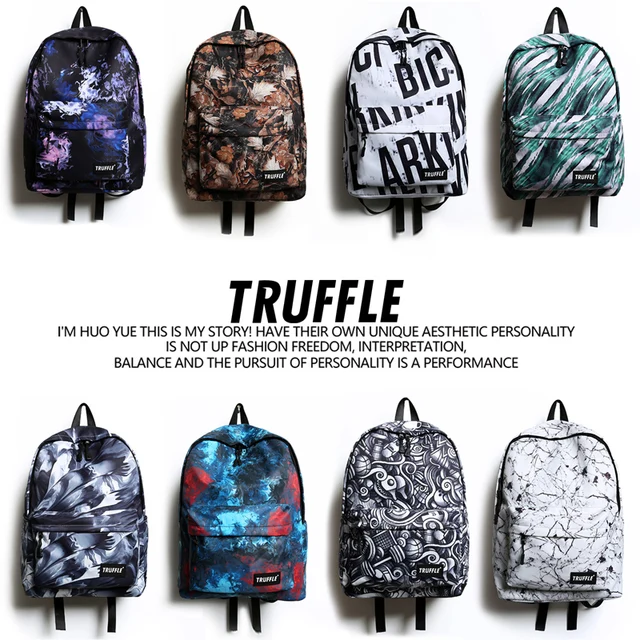 $US $28.62 TRUFFLE brand men Backpacks for women Boys Girls Teenagers Fashion school Backpack with Print Abstract Travelling bag for Laptop