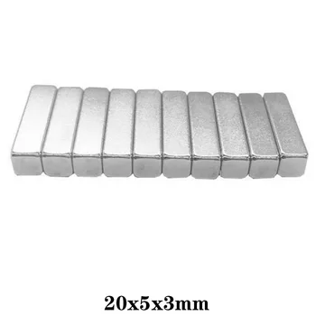 

10~100PCS 20x5x5 mm Super Powerful Block Magnets 20mmX5mm N35 Neodymium Magnet 20x5x5mm Permanent NdFeB Magnetic 20*5*5 mm