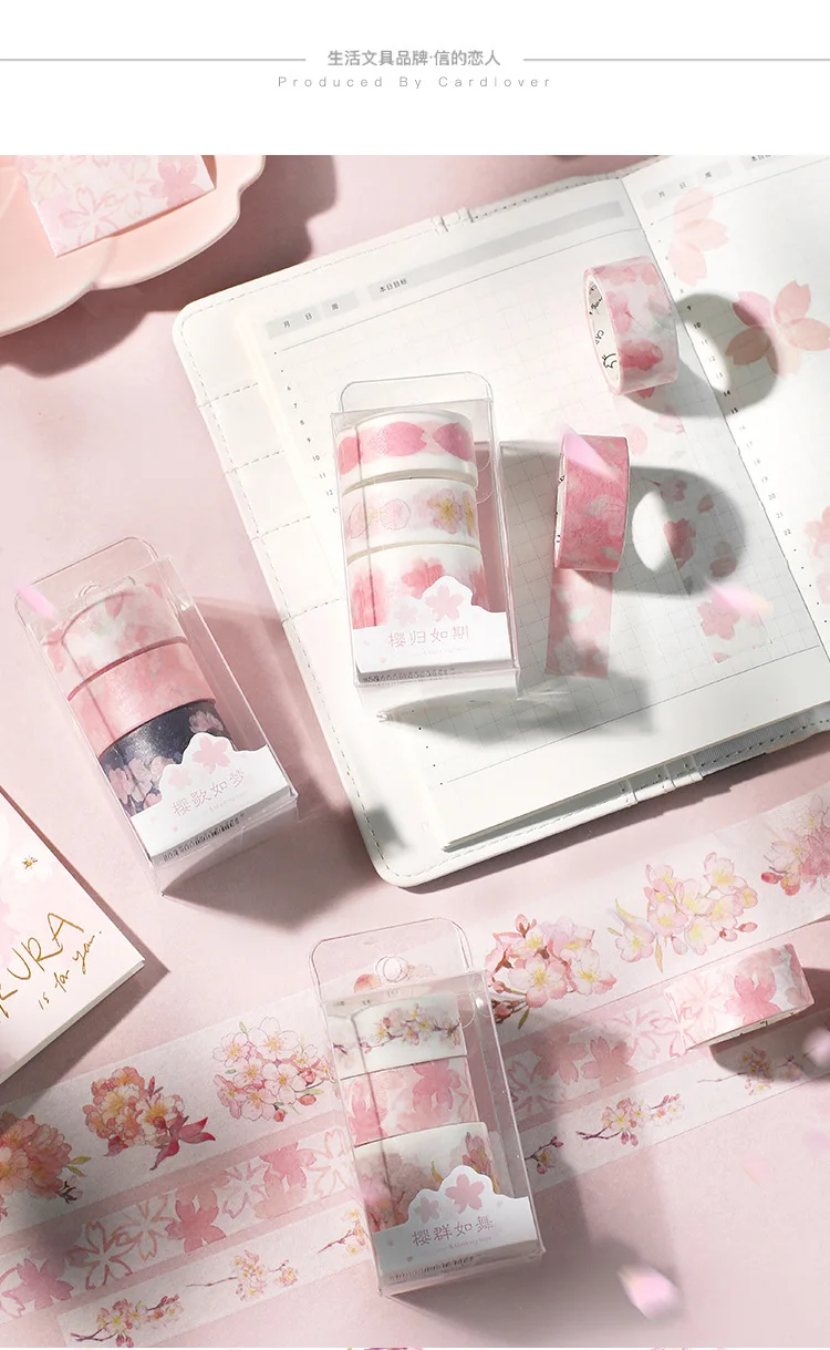 Набор лент с надписью Lovers Васи серии SAKURA креативный дневник КПК DIY декоративная наклейка 3-объем 3