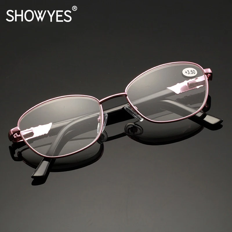 

Casual Style Reading Glasses Women Presbyopic Glasses with Clear Lens Fashion Alloy Full Frame Optical Hyperopia Spectacles 594