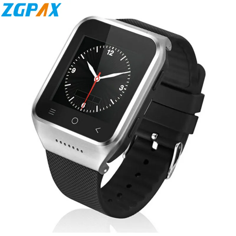 ZGPAX S8 pro умные часы для мужчин Android 5,1 Электроника 1 Гб+ 16 ГБ gps WiFi MP4 плеер google play store умные часы для мужчин телефон - Цвет: silver