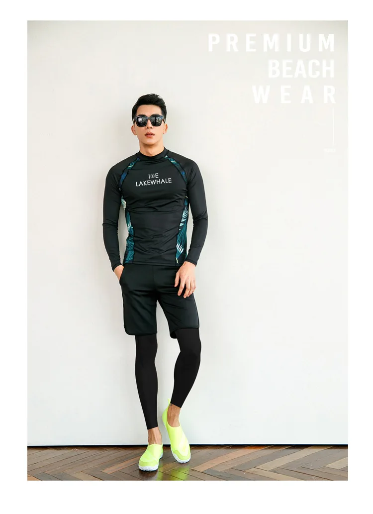 New Style South Korea Couples Diving Suit Long-sleeved Swimsuit Men And Women Sun-resistant Jellyfish Clothing Snorkeling Suit C