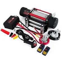 12V электрическая лебедка стальная Лебедка 12V 6120KG 13500lbs дистанционное управление 5KW восстановление