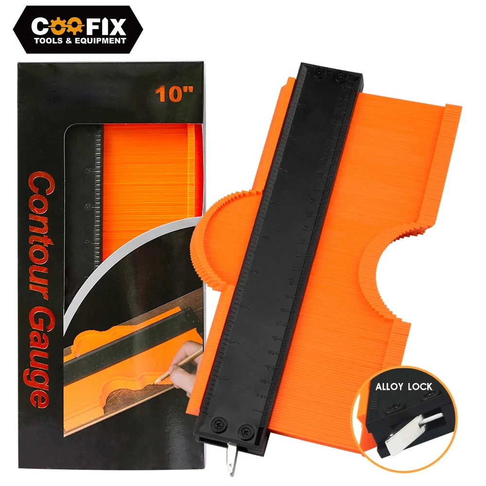 COOFIX Lock plus large Contour jauge profil outil alliage bord façonnage bois mesure règle stratifié carreaux Meethulp jauge