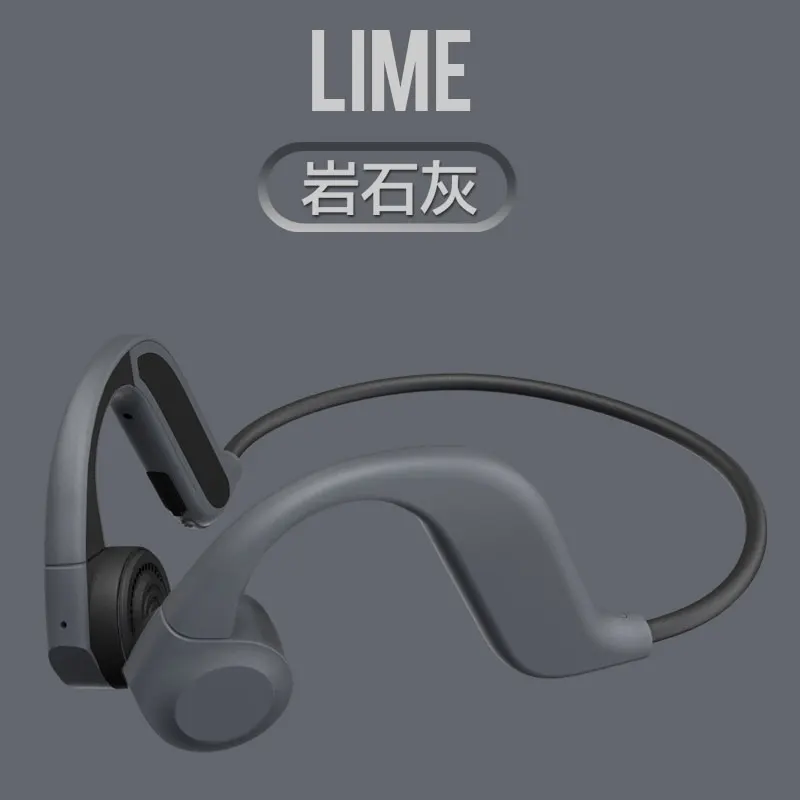 OTTWN новые X9 Bone Bluetooth наушники Водонепроницаемая гарнитура с микрофоном гарнитуры Встроенный 8 Гб памяти двойной для спорта верховой езды наушники - Цвет: Серый