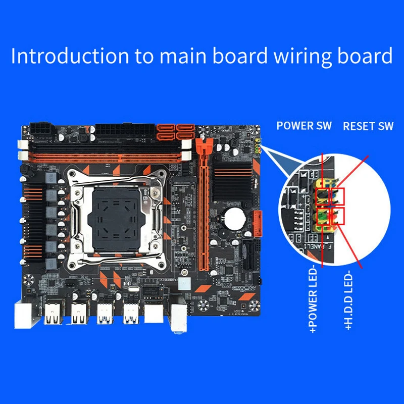 X99 компьютерная материнская плата DDR3 двухканальная память LGA2011 3 Pin E5 CPU