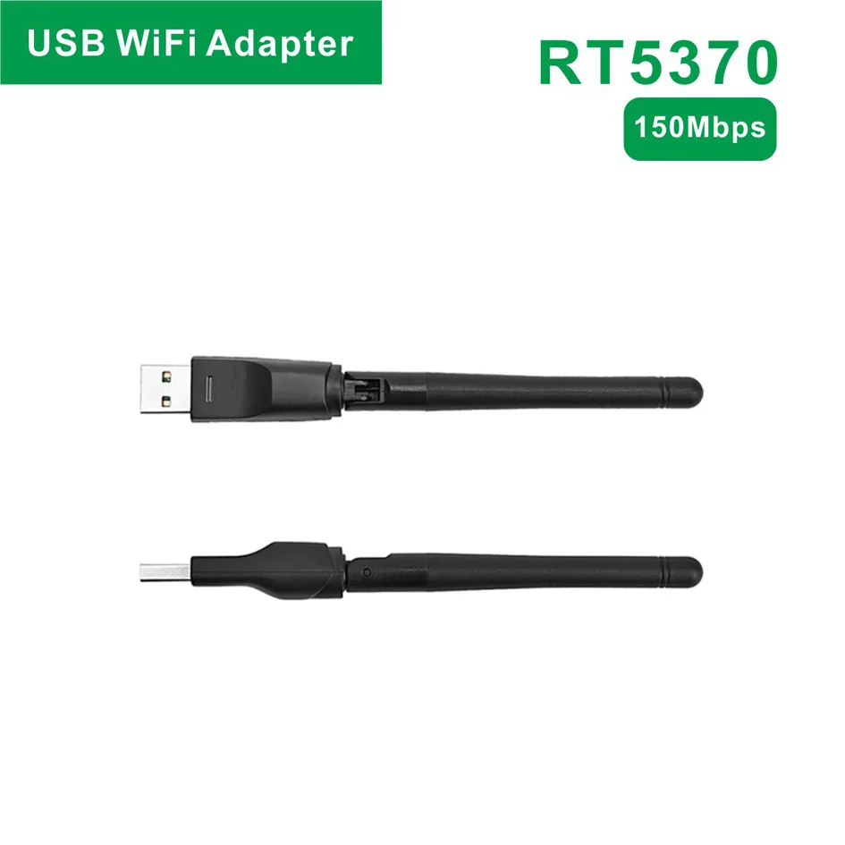 

100pcs Mini USB 2.0 WiFi Adapter Antenna USB Wifi 150Mbps Ralink RT5370 Wireless Network Card PC LAN Wi-Fi Receiver Dongle