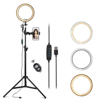 

10inch LED Selfie Ring Light with Stand Studio Photography lighting Photo Ringlight Ring Fill Light Tripod for Smartphone Makeup