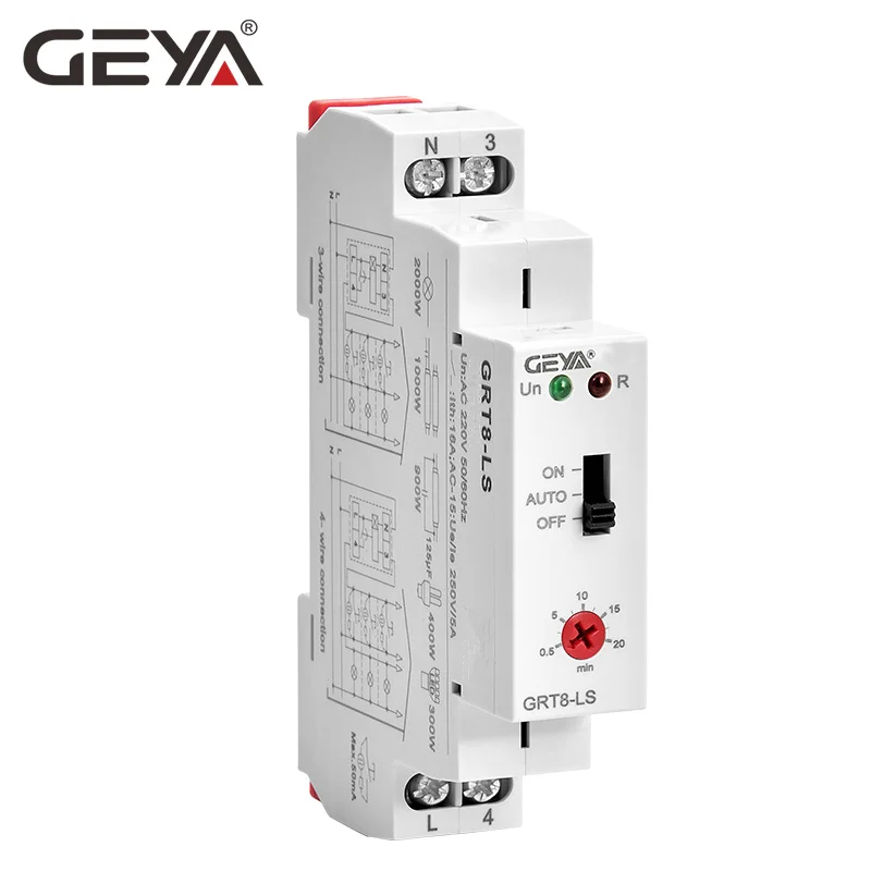 

GEYA GRT8-LS Staircase Switch Lighting Timer Switch 230VAC 16A used for Corridor Lighting Control