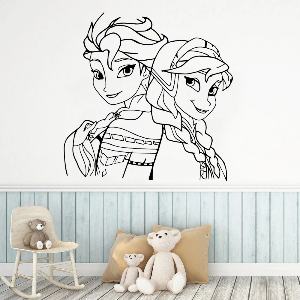 

Cartoon Frozen Vinyl Wall Stickers Roll Furniture Decorative Wallpaper For Kids Room Art Decals Bedroom Home Decor Murals