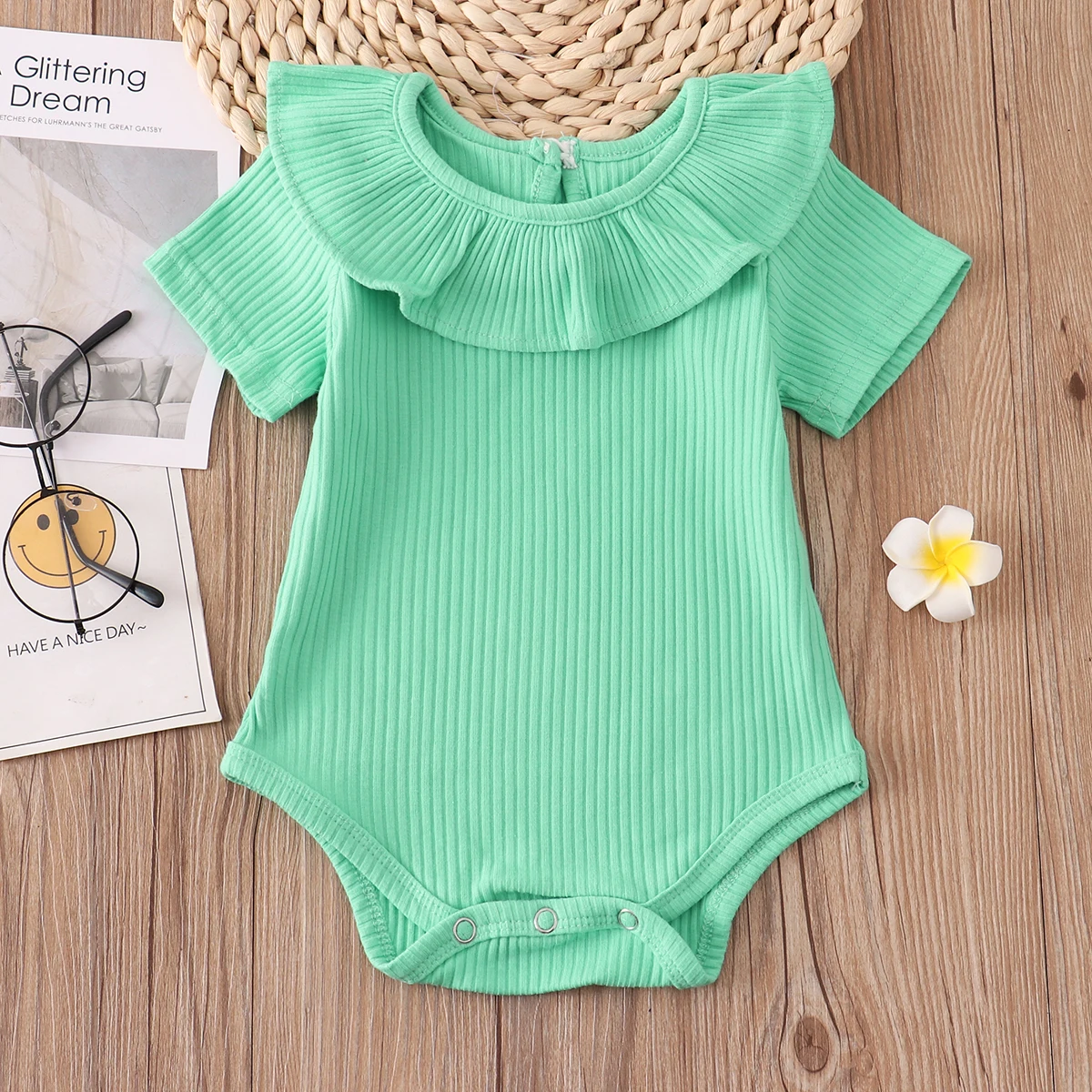 Newborn Infant Baby Rompers 0-2Y 2022 Spring Summer Candy Ruffles Jumpsuit New born Baby Girl Clothes Outfits baby knitted clothing set Baby Clothing Set