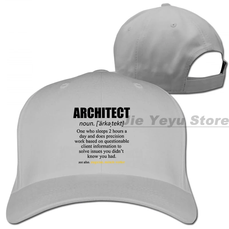 Architect Gifts architecture Gifts, бейсбольная кепка для мужчин и женщин, кепки для водителя грузовика - Цвет: 1-Gray