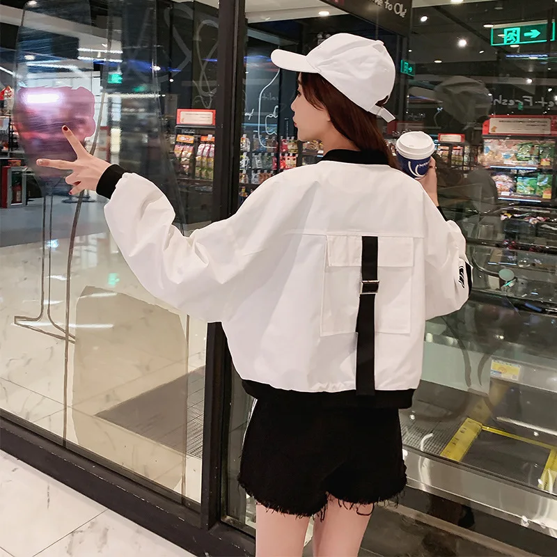 

Short Jacket Female Spring And Autumn 2019 New Style WOMEN'S Dress Spring Clothing Korean-style Loose-Fit Baseball Uniform Early
