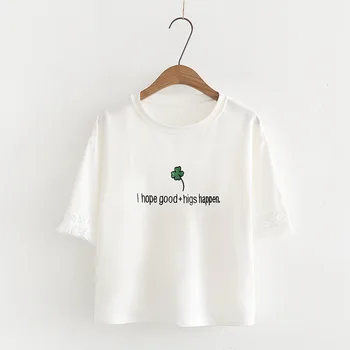 

2018 tshirts cotton women O Neck Short Sleeve T Shirt Women New t-shirts women