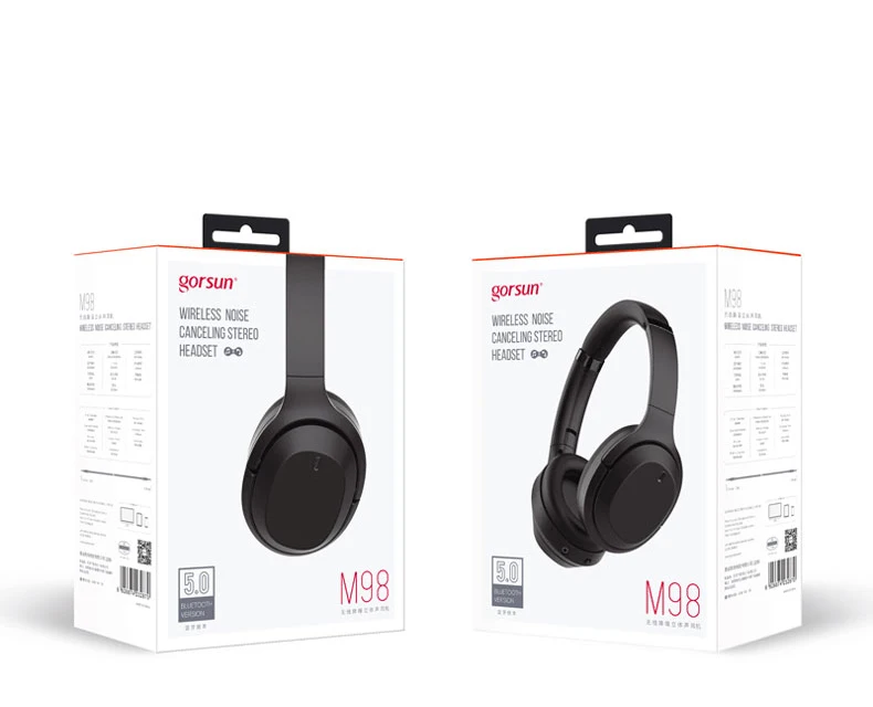 Guursun M98 наушники Bluetooth гарнитура 5,0 беспроводные наушники HiF стерео складные с микрофоном ANC активное шумоподавление