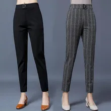Весенне-летние женские брюки больших размеров, деловые строгие брюки, облегающие Женские деловые брюки с высокой талией