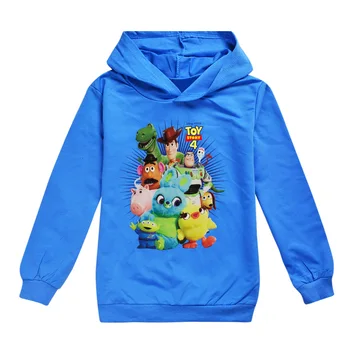 

2020 New Movie Toy Story 4 Children Clothes Hoodies Forky Alien Woody Kids T-shirt Boys Pullover Long Sleeve Tops Tshirt Gta 5