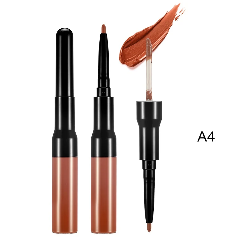 Maquillaje двухглавый матовый карандаш для губ помада ручка стойкие пигменты Водонепроницаемый Макияж инструмент красивый и модный