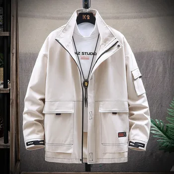 

Waterproof Spring Jackets Mens Pilot Bomber Jacket Streetwear Fashion Baseball Hip Hop Coats Slim Fit Japanese Clothing EE9JK