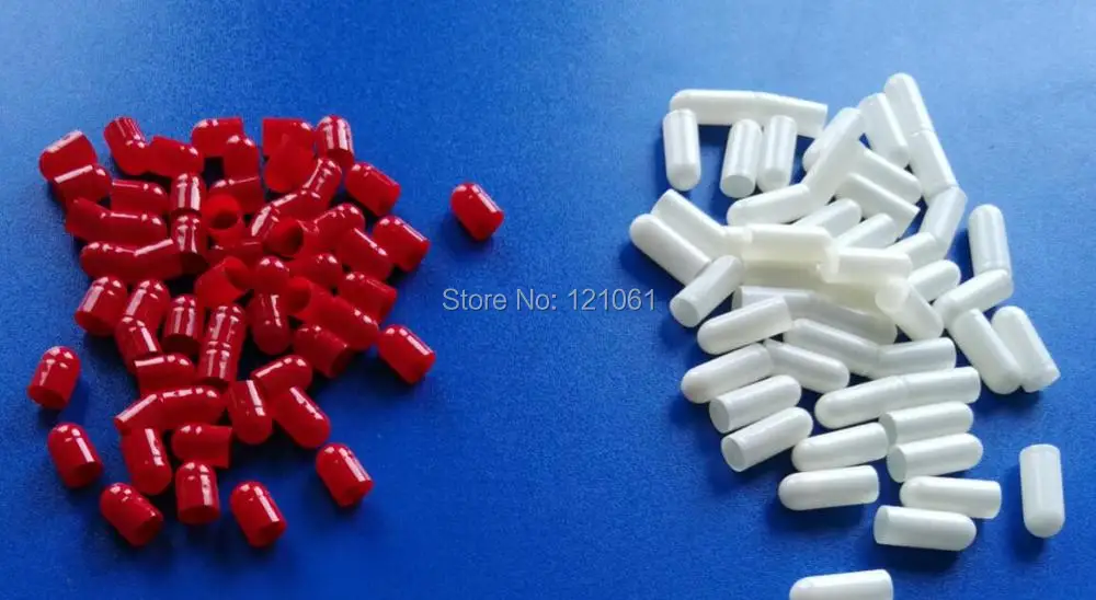 

1# 5,000pcs! Red-White colored empty capsule,hard gelatin empty capsule!(joined or seperated capsules available!)