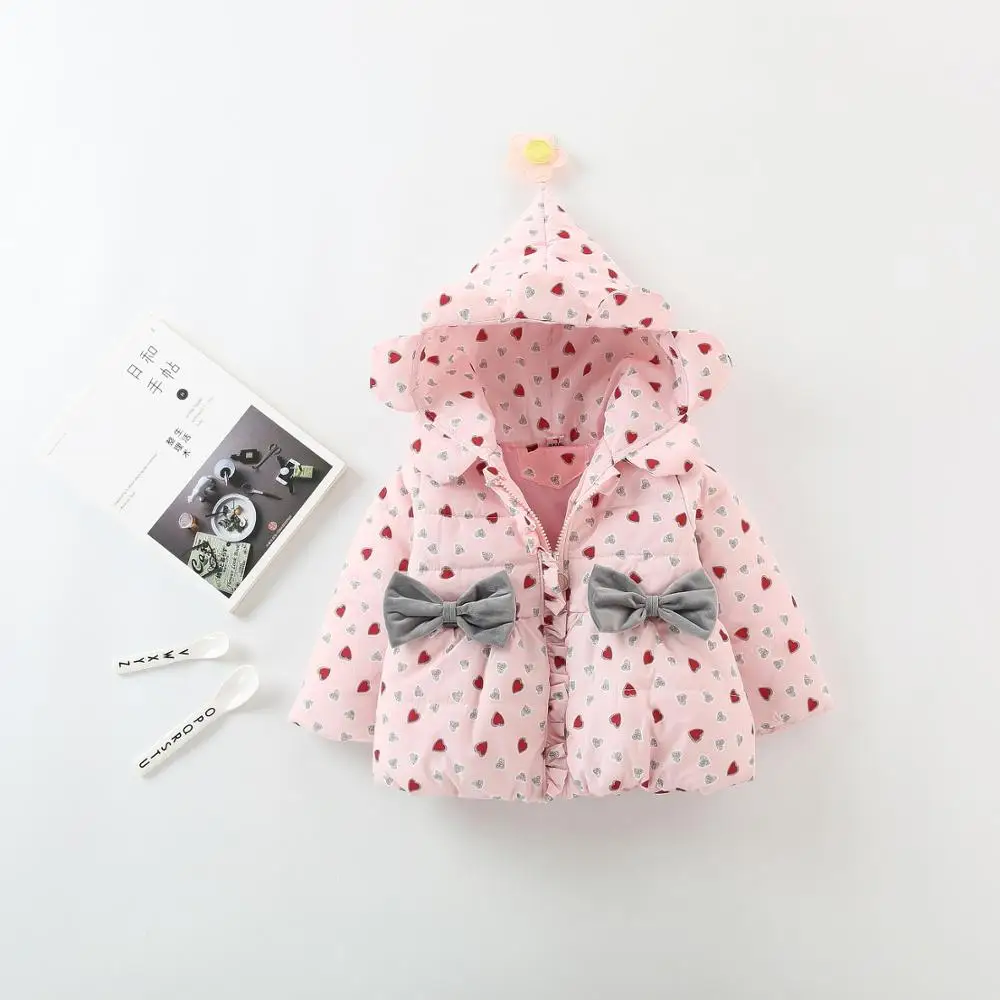 

New Infant Girls Baby Jacket Hooded Winter Coats 6M-3 Old Newborn Autmumn Winter 9BA015
