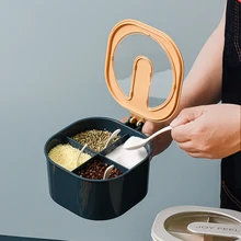Seasoning Pots Four Grid Seasoning Pot Storage Box Food Storage Container Seasoning Box Kitchen Tool Accessories