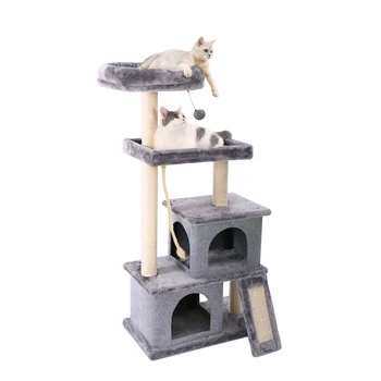 Cat Scratcher Tower Home Furniture Cat Tree Pets Hammock Sisal Cat Scratching Post Climbing Frame Toy Spacious Perch 1