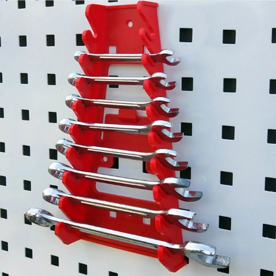 Red Wrench Spanner Tool Organizer Sorter Holder Wall Mounted Tool Storage Tray Socket Storage Rack Plastic Tools Organizer Storage Holders Racks Aliexpress