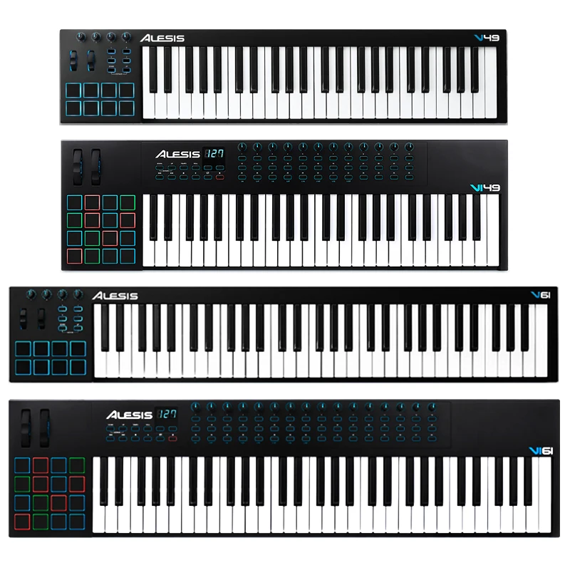 С матрасом для подсветки Alesis V49 Vi25 V61 Vi61 клавиша midi контроллер клавиатуры | Спорт и