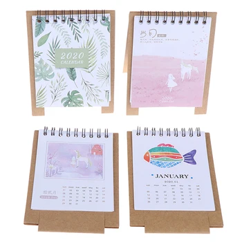 

Hand Drawing 2020 Fresh Cartoon Mini Flamingo Desktop Paper Calendar dual Daily Scheduler Table Planner Yearly Agenda Organizer