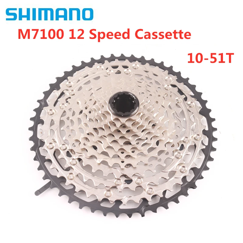 Shimano SLX M7100 кассета 12-speed Freewheel Cogs горный велосипед MTB 12 speed 10-51T 10-45T кассета запчасти для велосипеда - Цвет: 10-51T