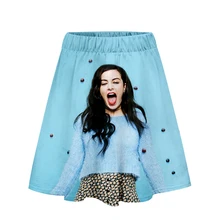 Charli XCX Женская плиссированная юбка с высокой талией и объемным принтом, Повседневные Вечерние Короткие юбки, летняя женская одежда для молодых девушек