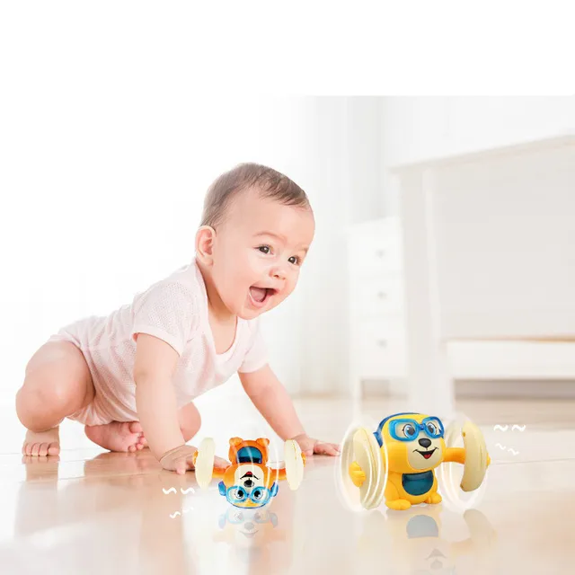 New Baby Voice Control Rolling Little Monkey Toy Walk Sing Brain Game Crawling Electric Toys Flip Monkey Children's Toys 2