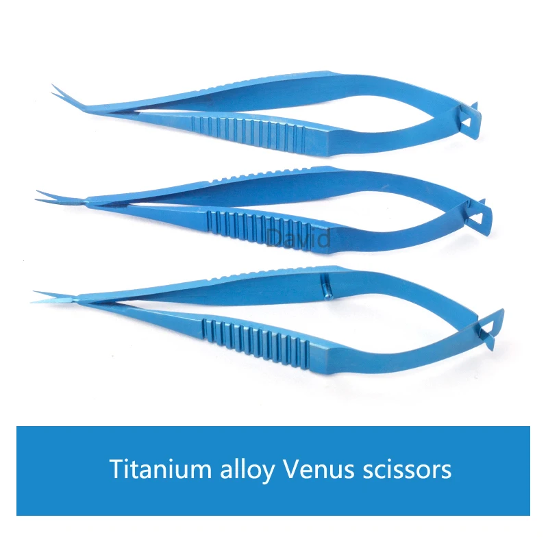 8.5cm Steel titanium iris scissors micro instruments ophthalmic instruments ultra-thin Venus scissors micro
