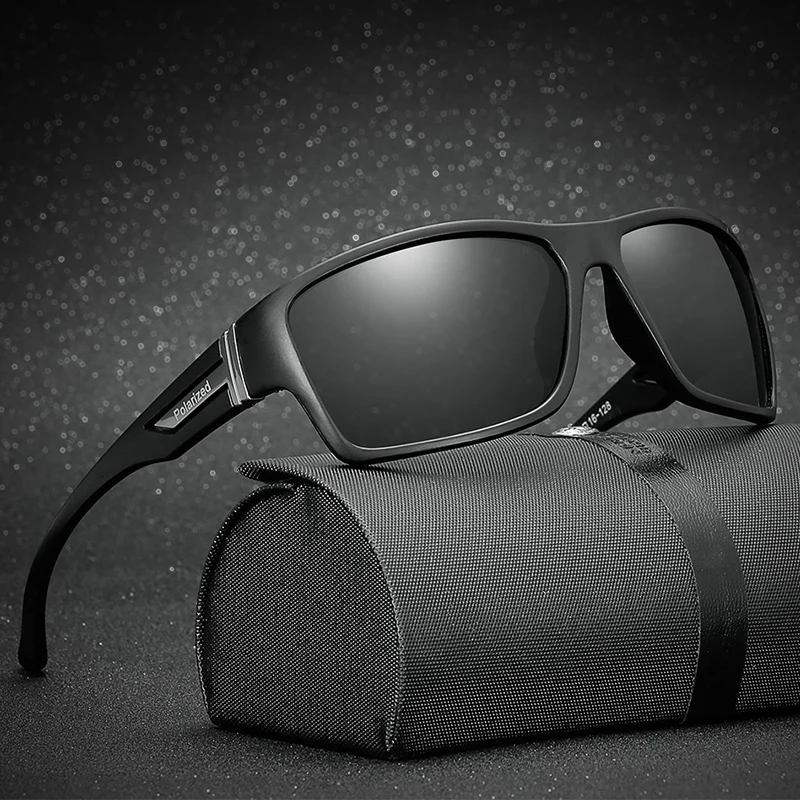 

Brand Classic Polarized sunglasses Men Driving Square Black Frame Eyewear Male Sun Glasses for men Gafas Gafas 117