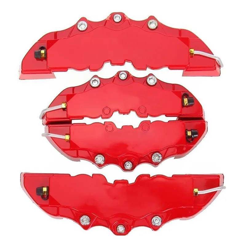 

4pcs/2pcs Brake Caliper Covers High Quality ABS Plastic Truck 3D Red Useful Car Universal Disc Front Rear Auto Universal Kit