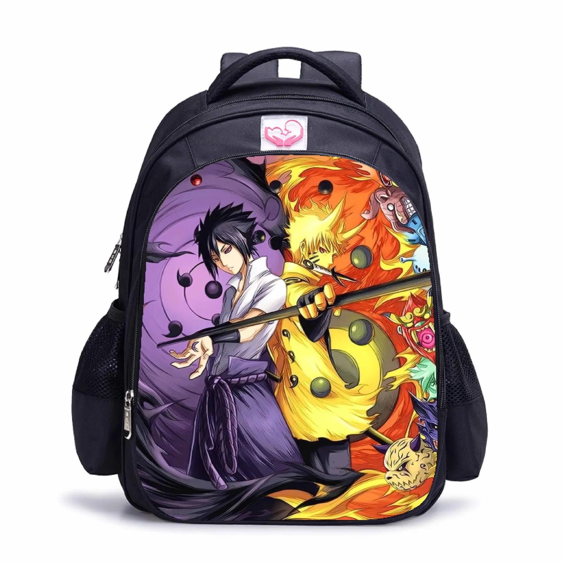 2021 New Naruto Backpack Sasuke Kakashi Cartoon Printing Waterproof Knapsack Kid Student High Capacity School Bag Men Travel | Багаж и