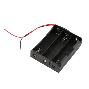 

Black Plastic 3x 18650 3.7V Battery Storage Box Case 3 Slot Way DIY Batteries Clip Holder Container With Wire Lead Pin