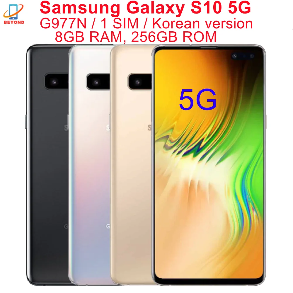 Оригинальный разблокированный сотовый телефон Samsung Galaxy S10 5G G977N 6 7 дюйма 8 ГБ ОЗУ 256