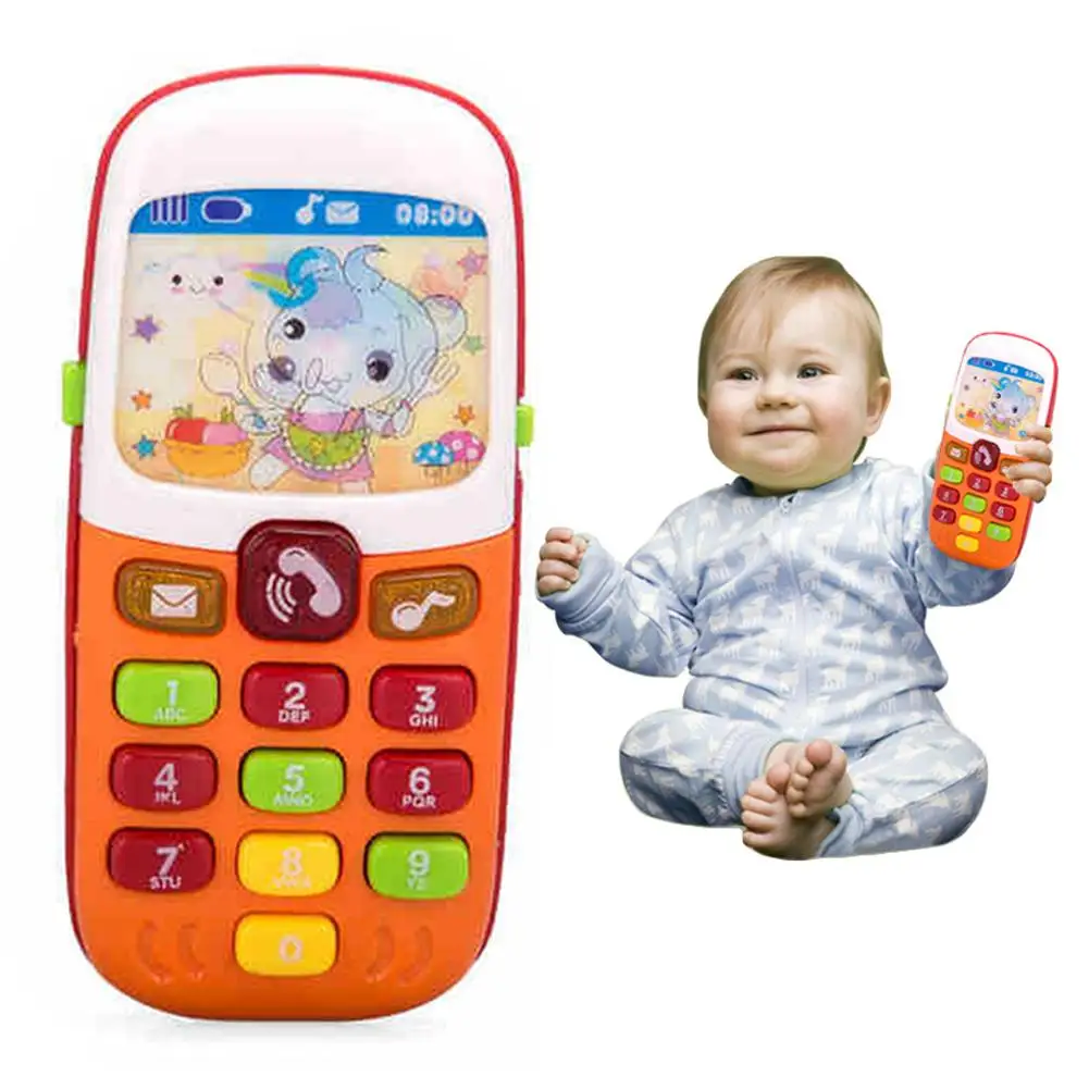 Children Simulation Electronic Mobile Phone with Music LED Kids Educational Toys for Children Gift