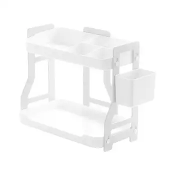 

Double Layer Storage Rack Household Sundry Holder Desktop Cosmetic Storage Shelf